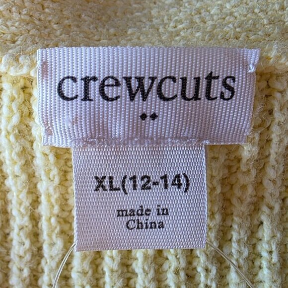 NEW J. Crew Crewcuts Factory Girls XL Sweater Cardigan Yellow V-Neck Button Knit - Picture 5 of 9